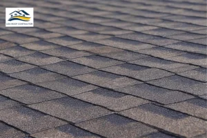 image of a newly Installed residntial asphalt shingels roof close view