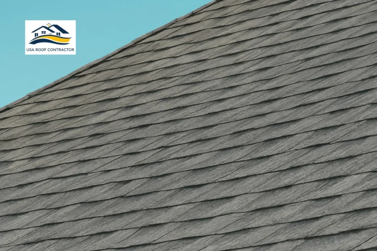 image of a newly Replaced residntial Composite shingels roof close view