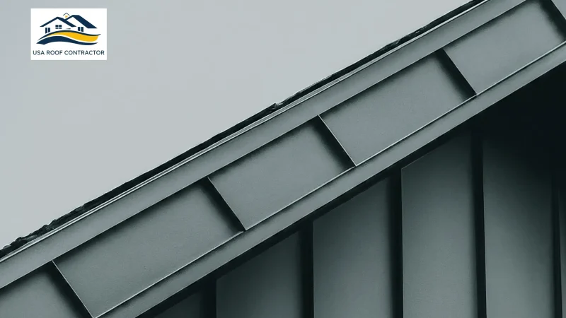 image of a newly Upgrade residntial Composite Metal shingels roof side view
